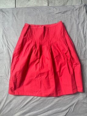 Women’s Red Cotton A-Line Free People’s Skirt